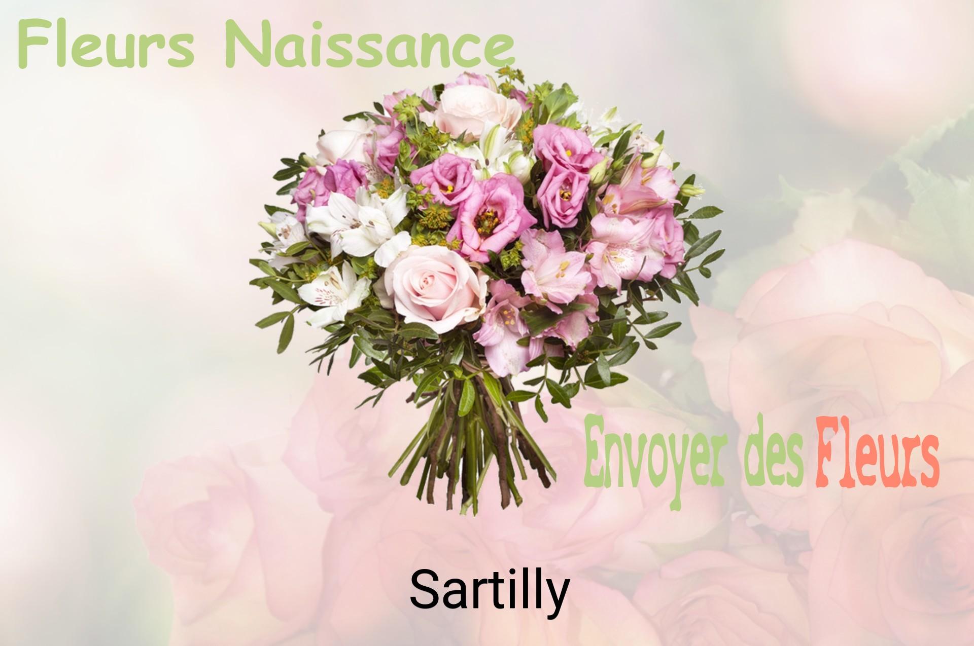 Bouquet de fleurs de naissance livré à Sartilly